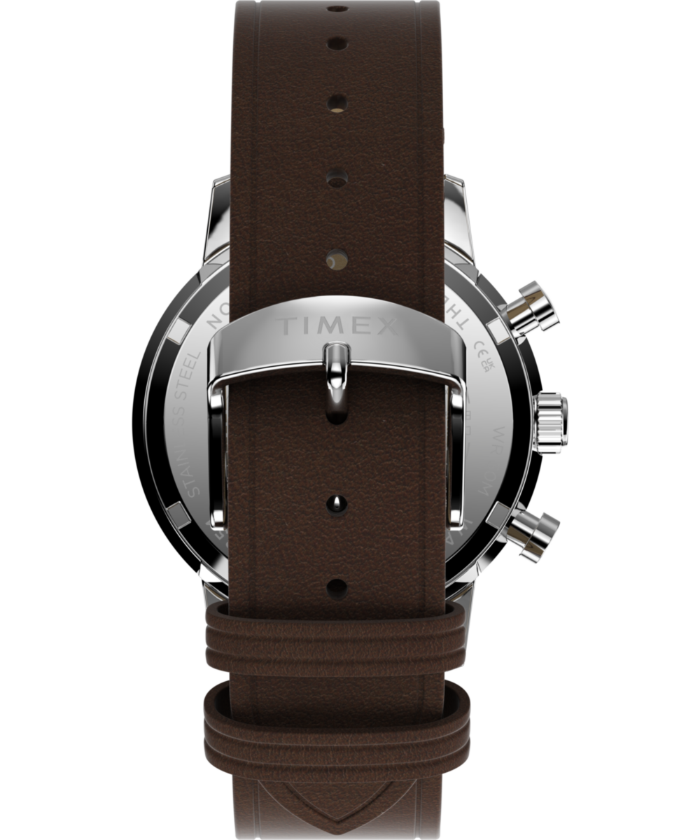 Marlin® Chronograph Tachymeter 40mm Leather Strap Watch - Image 4