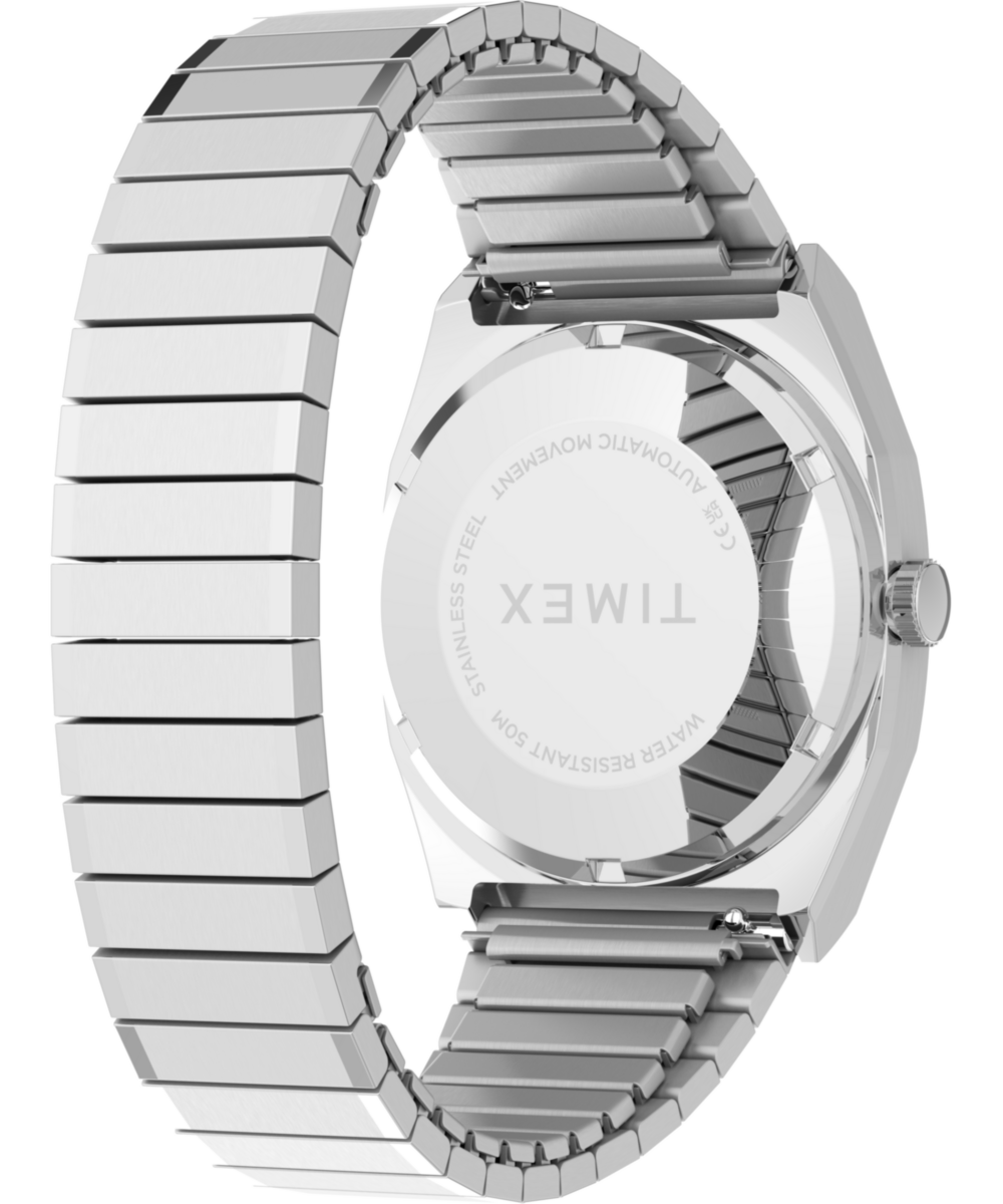 Timex® Automatic 1983 E Line 34mm Stainless Steel Expansion Band Watch - Image 6