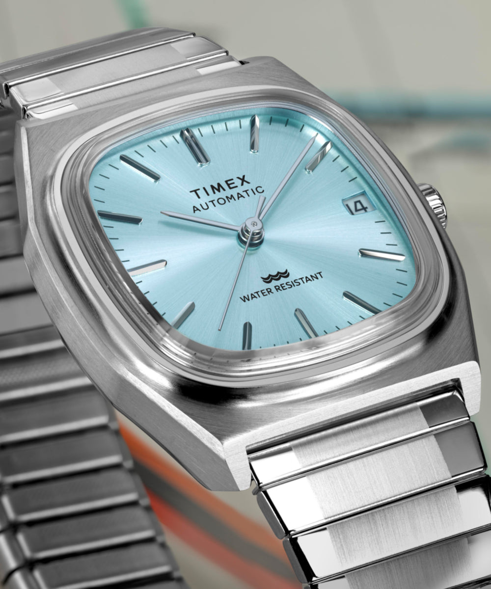 Timex® Automatic 1983 E Line 34mm Stainless Steel Expansion Band Watch - Image 7