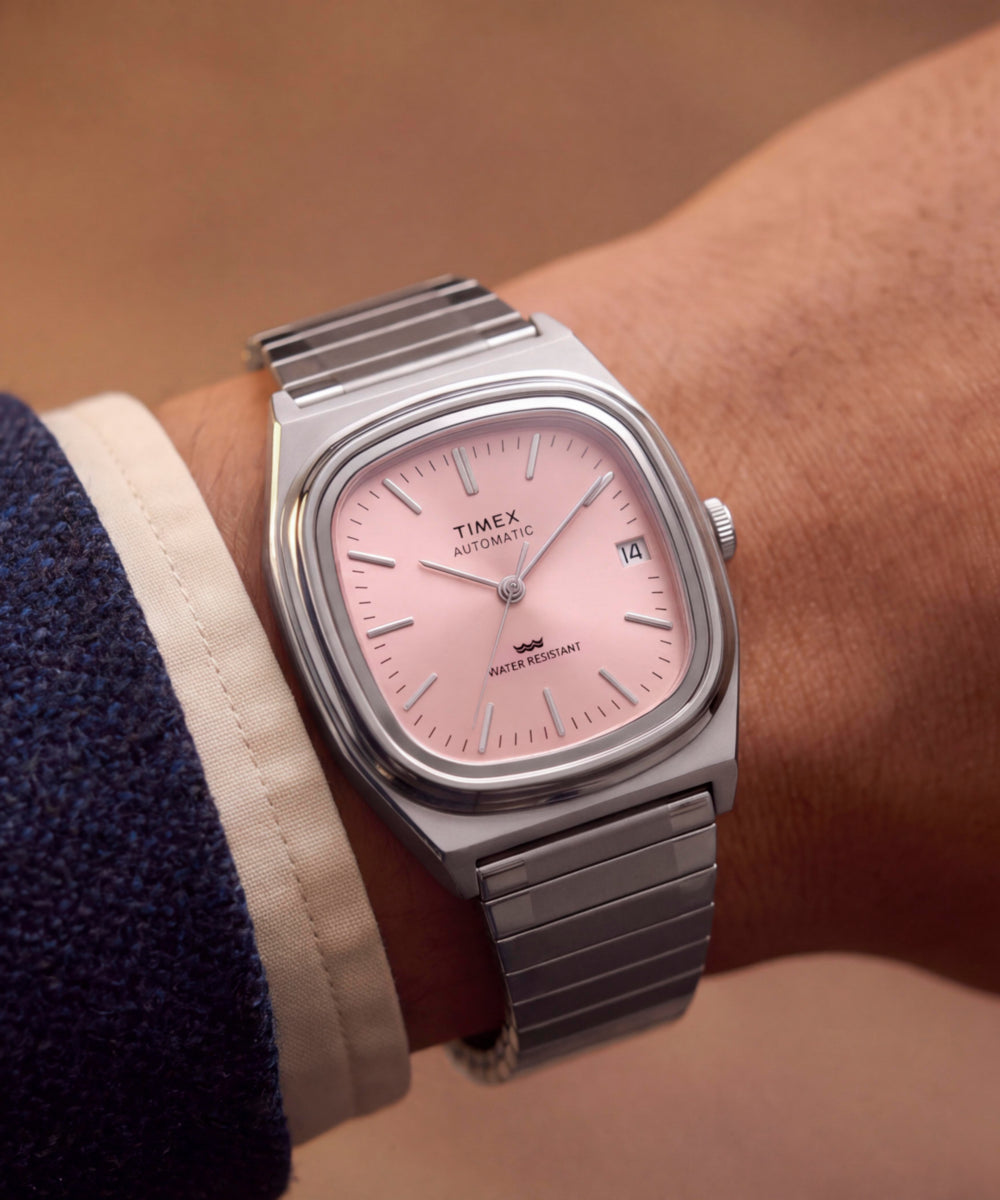 Timex® Automatic 1983 E Line 34mm Stainless Steel Expansion Band Watch - Image 2