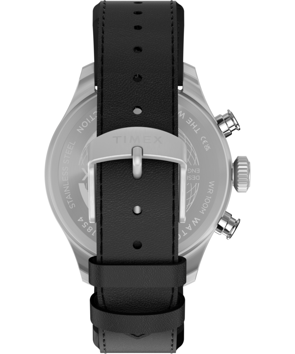 Waterbury Ace Fly-Back Chronograph 43mm Leather Strap Watch - Image 4