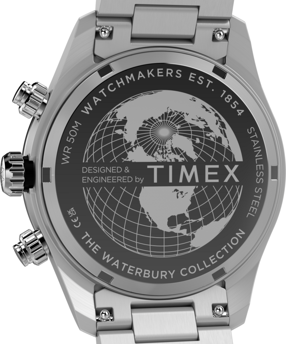 Waterbury Heritage Chronograph 39mm Stainless Steel Bracelet Watch - Image 5