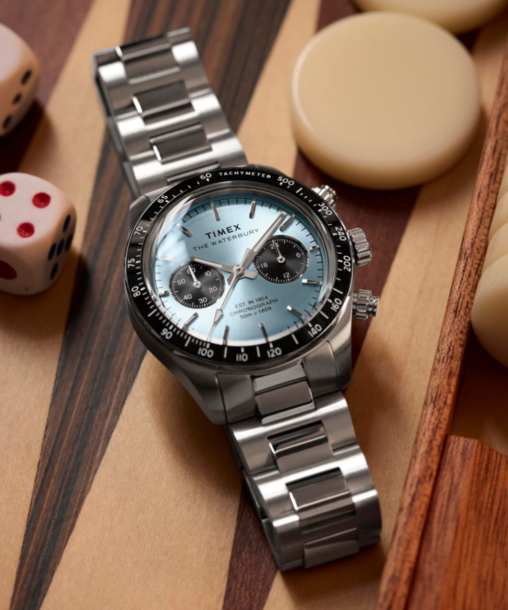 Waterbury Heritage Chronograph 39mm Stainless Steel Bracelet Watch - Image 7