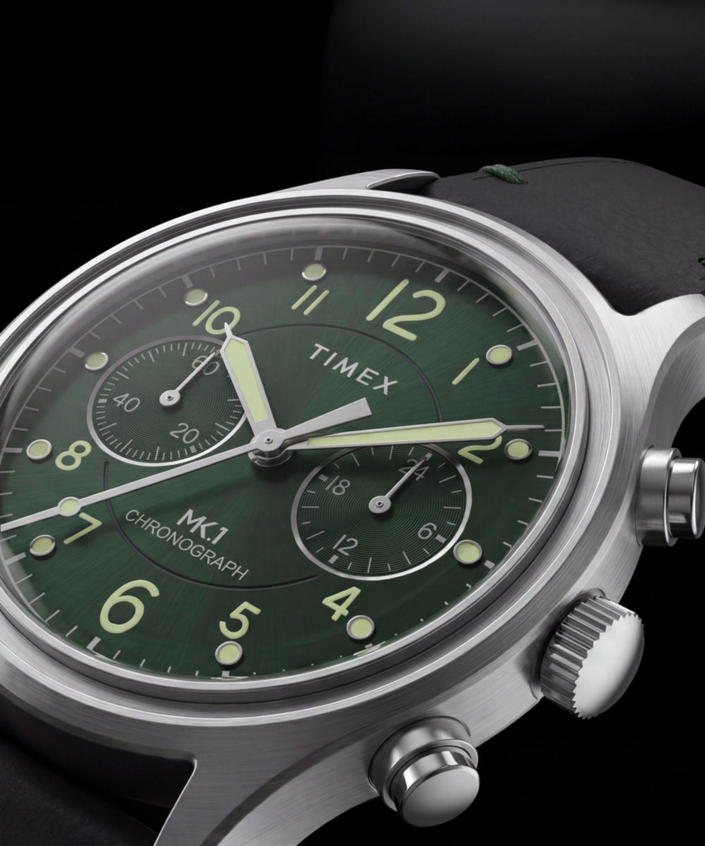 MK1® Chronograph 40mm Leather Strap Watch - Image 8