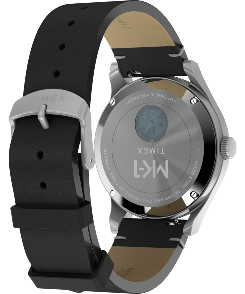 Timex MK1 Automatic 40mm Leather Strap Watch - Image 7