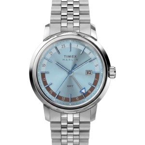 Marlin® Quartz GMT 40mm Stainless Steel Bracelet Watch