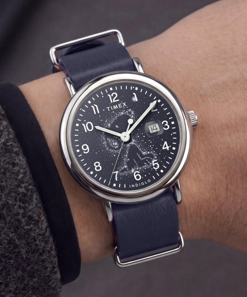 Peanuts® x Timex Weekender Astronomy 40mm Leather Strap Watch - Image 2