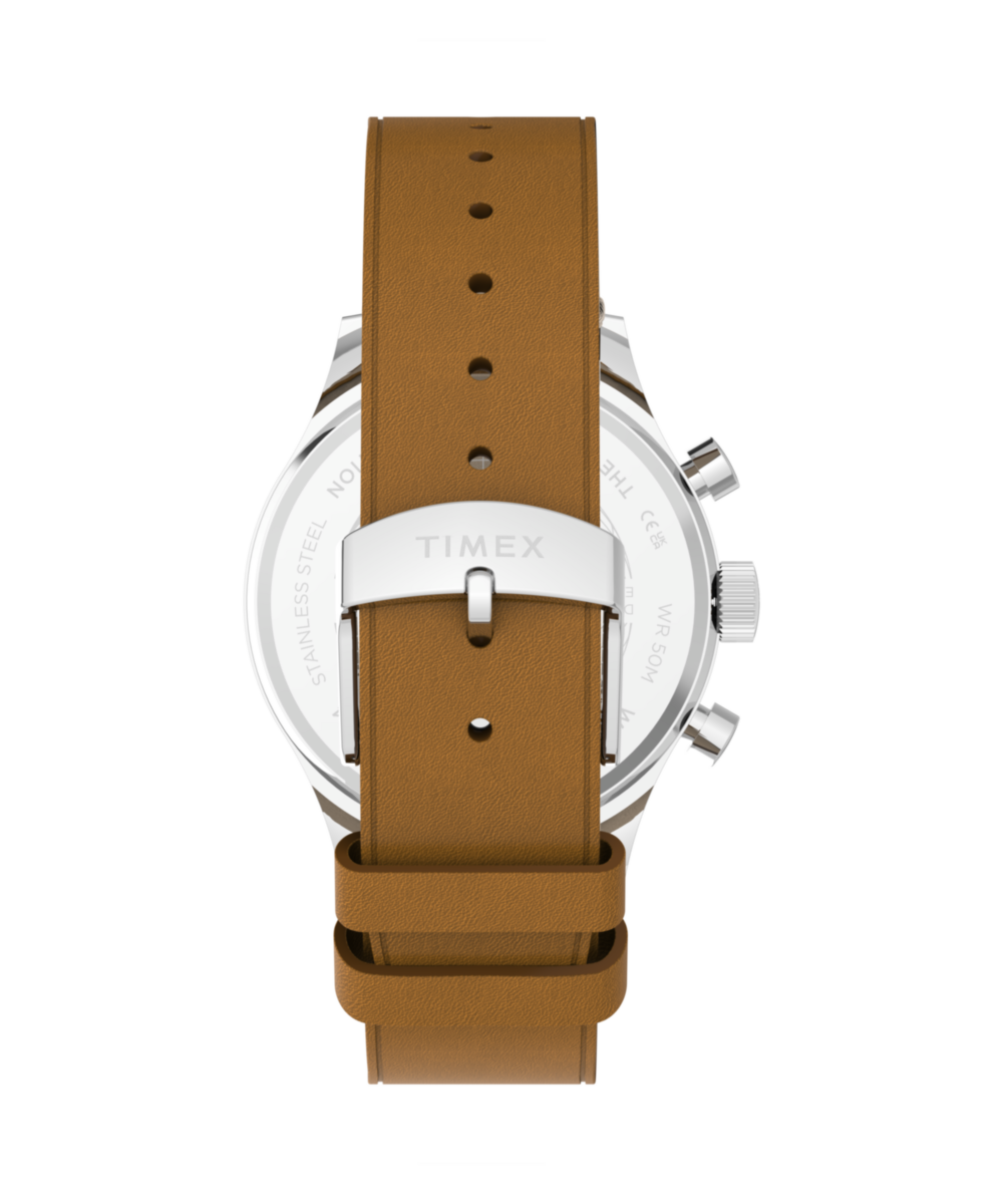 Timex Weekender® New England Chronograph 40mm Leather Strap Watch - Image 4