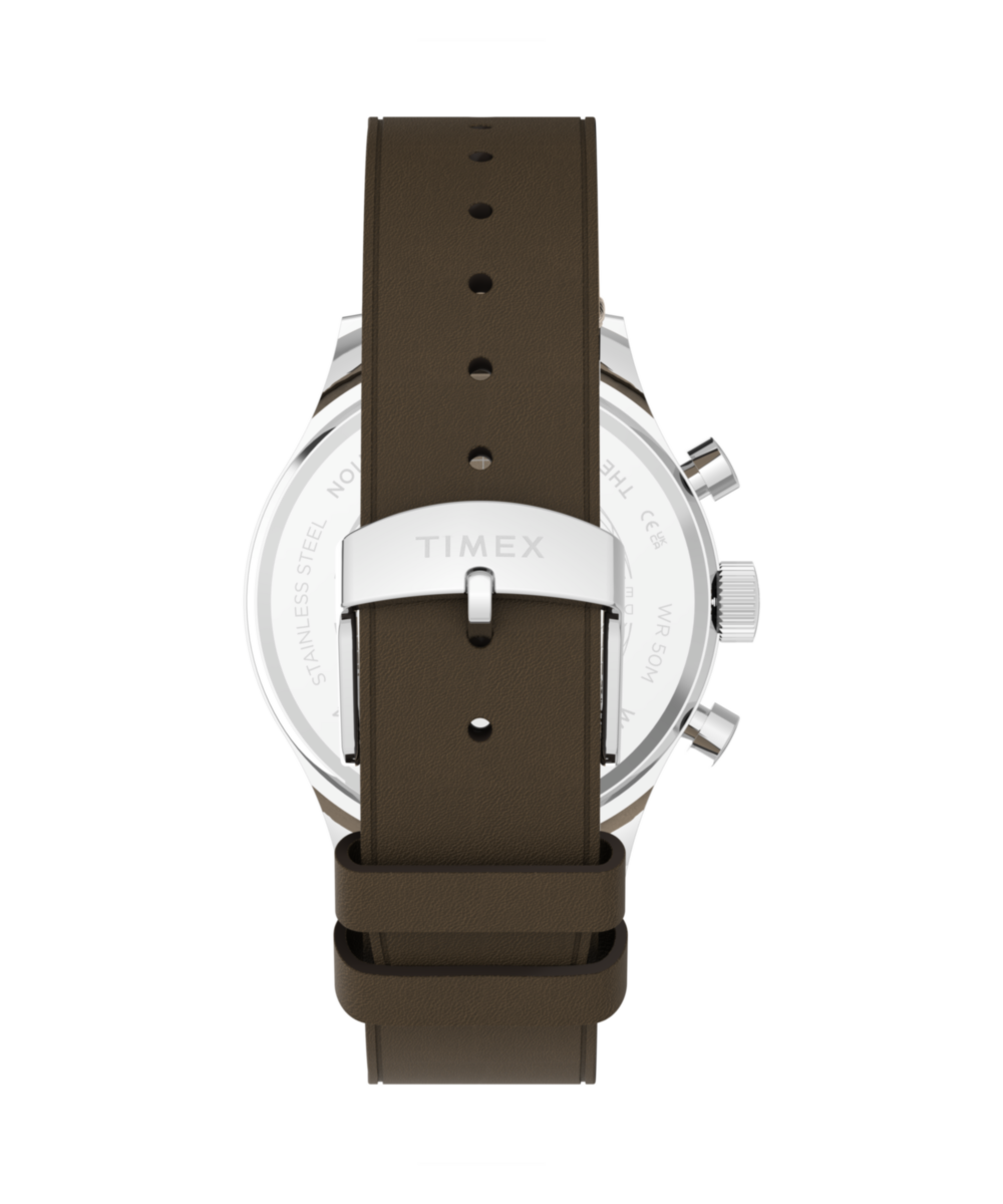 Timex Weekender® New England Chronograph 40mm Leather Strap Watch - Image 4