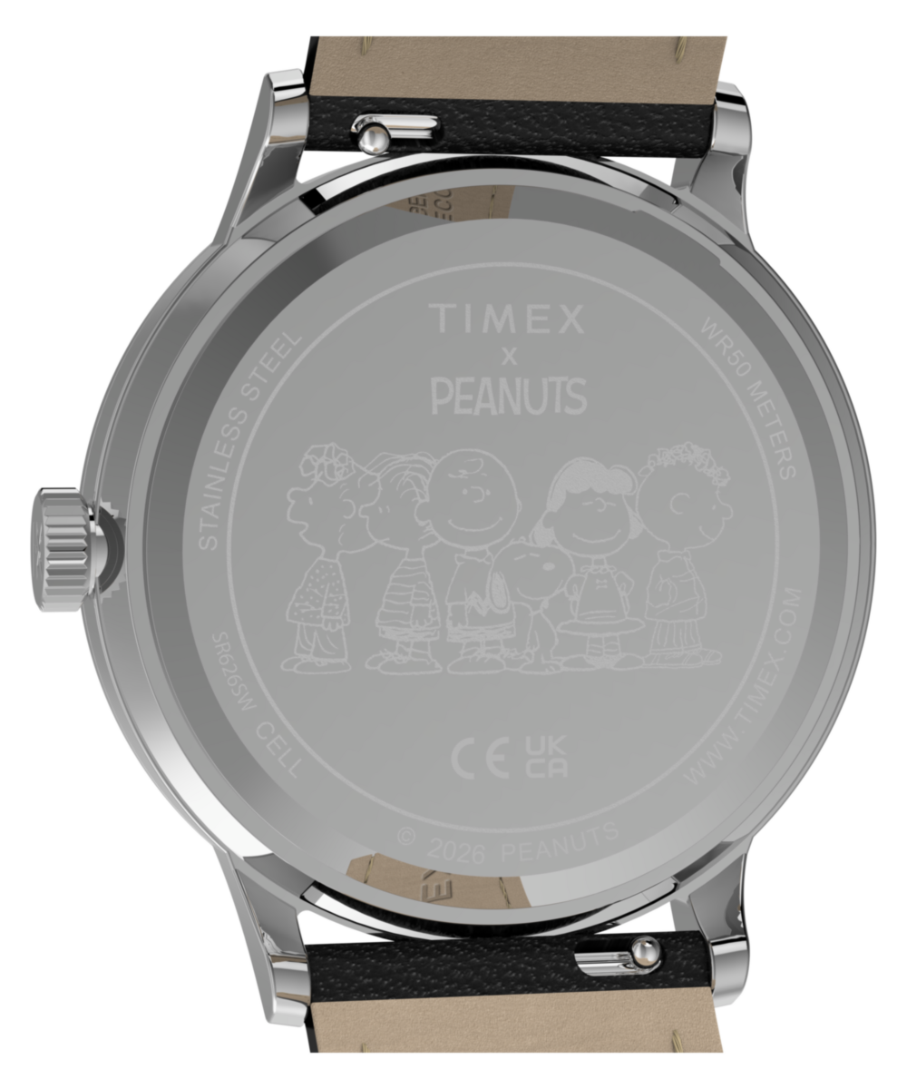 Peanuts® x Timex Waterbury Classic 40mm Leather Strap Watch - Image 5