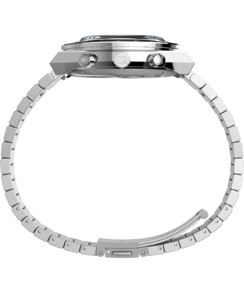 Q Timex Chronograph 40mm Stainless Steel Bracelet Watch - Image 3