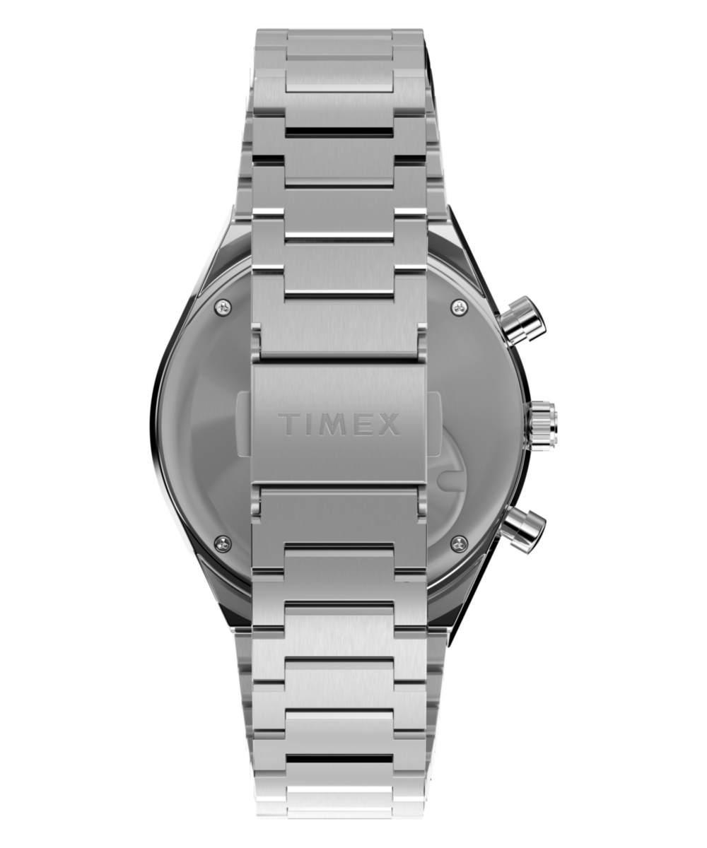 Q Timex Chronograph 40mm Stainless Steel Bracelet Watch - Image 4