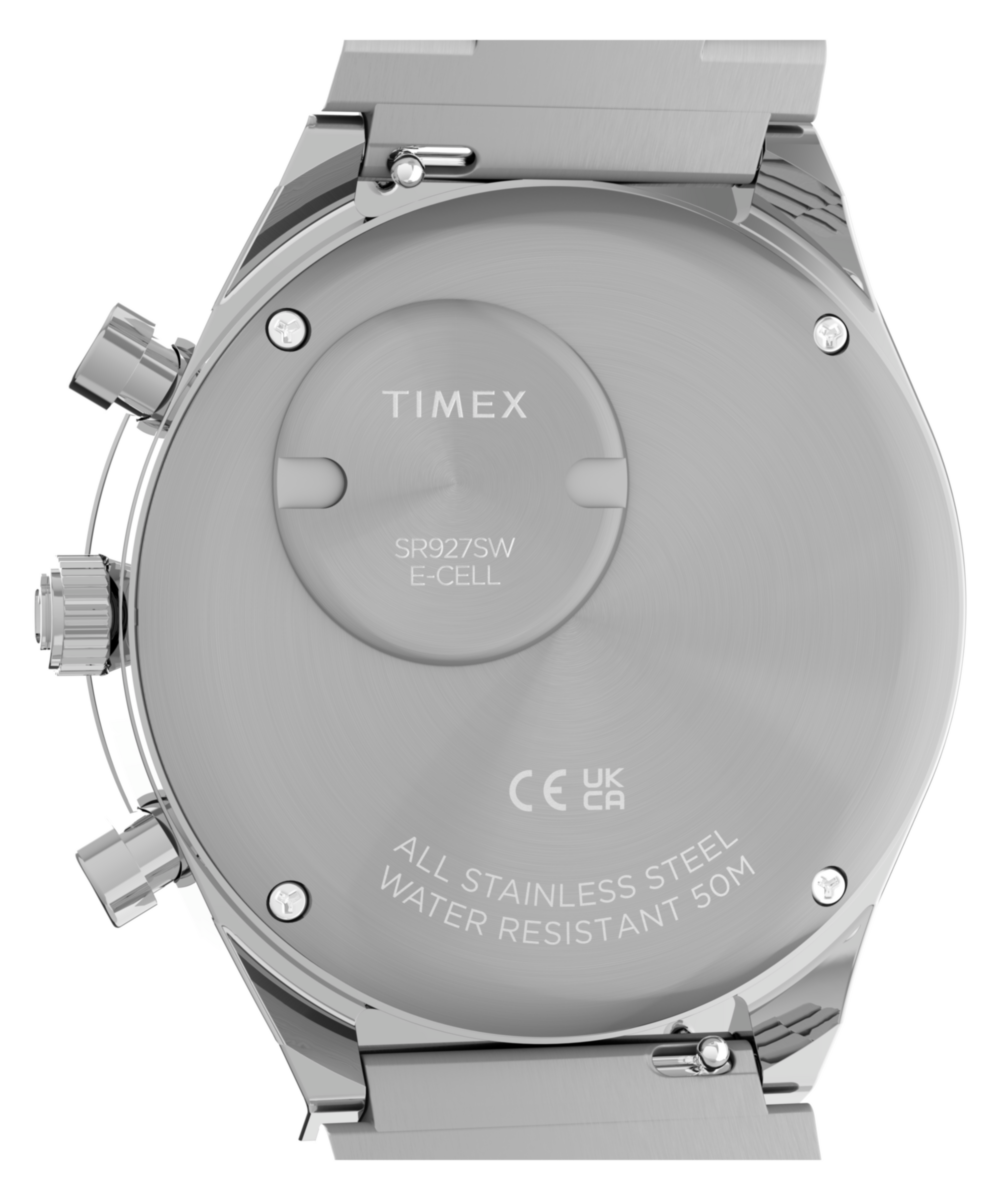 Q Timex Chronograph 40mm Stainless Steel Bracelet Watch - Image 5