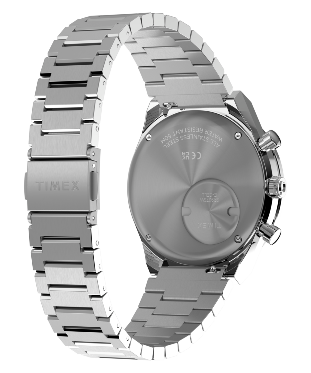 Q Timex Chronograph 40mm Stainless Steel Bracelet Watch - Image 6