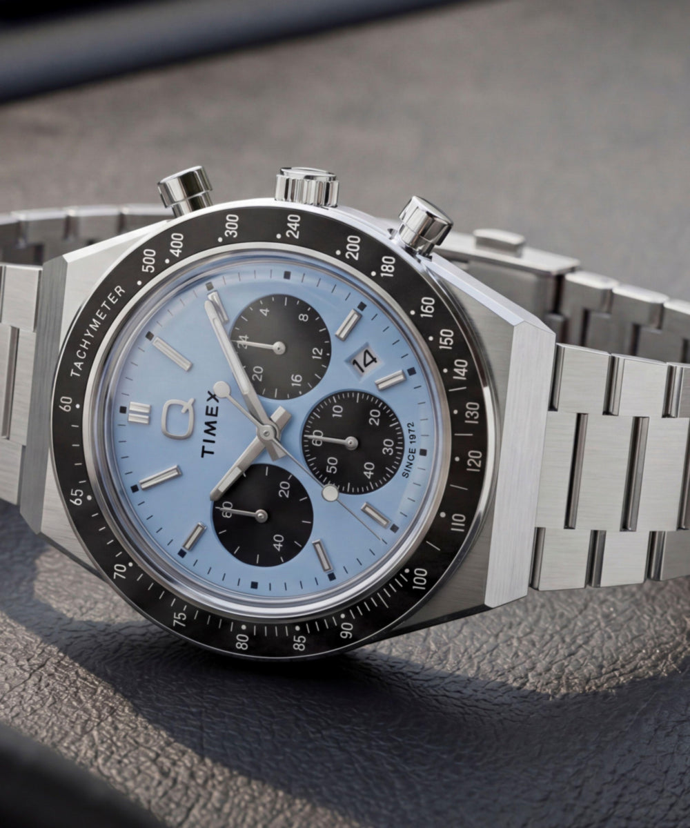 Q Timex Chronograph 40mm Stainless Steel Bracelet Watch - Image 7