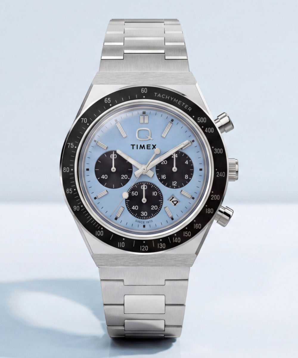 Q Timex Chronograph 40mm Stainless Steel Bracelet Watch - Image 8