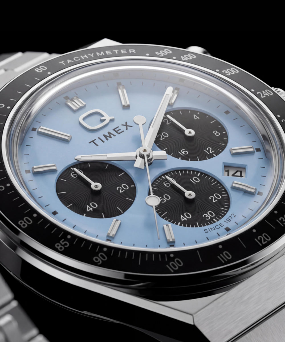 Q Timex Chronograph 40mm Stainless Steel Bracelet Watch - Image 9