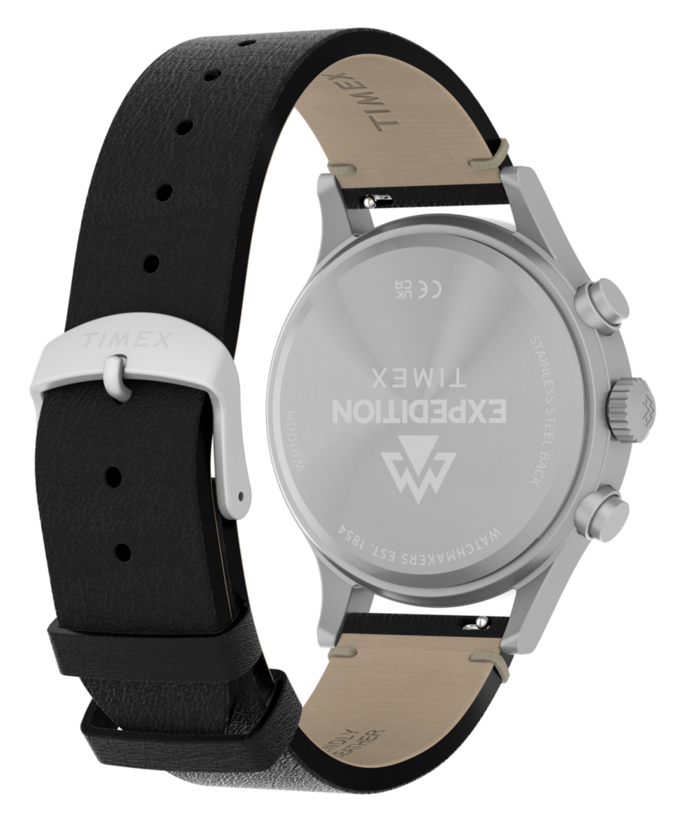 Expedition® Sierra Chronograph 43mm Leather Strap Watch - Image 6