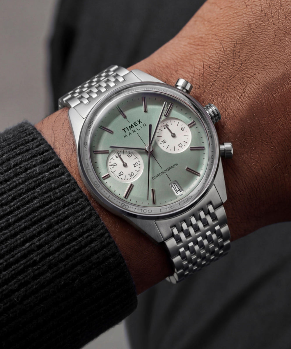 Marlin® Jet Chronograph 40mm Stainless Steel Bracelet Watch - Image 2