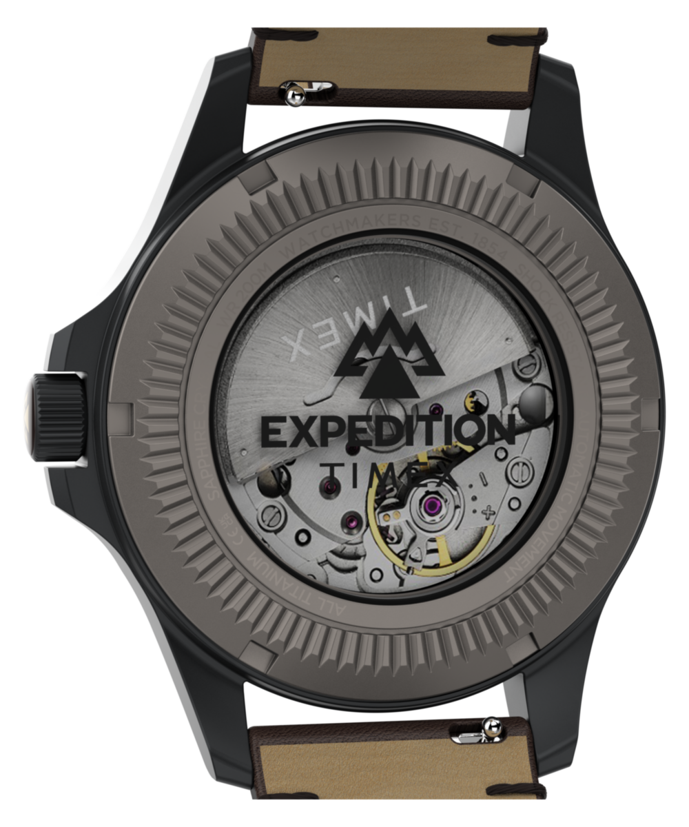 Expedition® Field Post Titanium Automatic 41mm Leather Strap Watch - Image 5