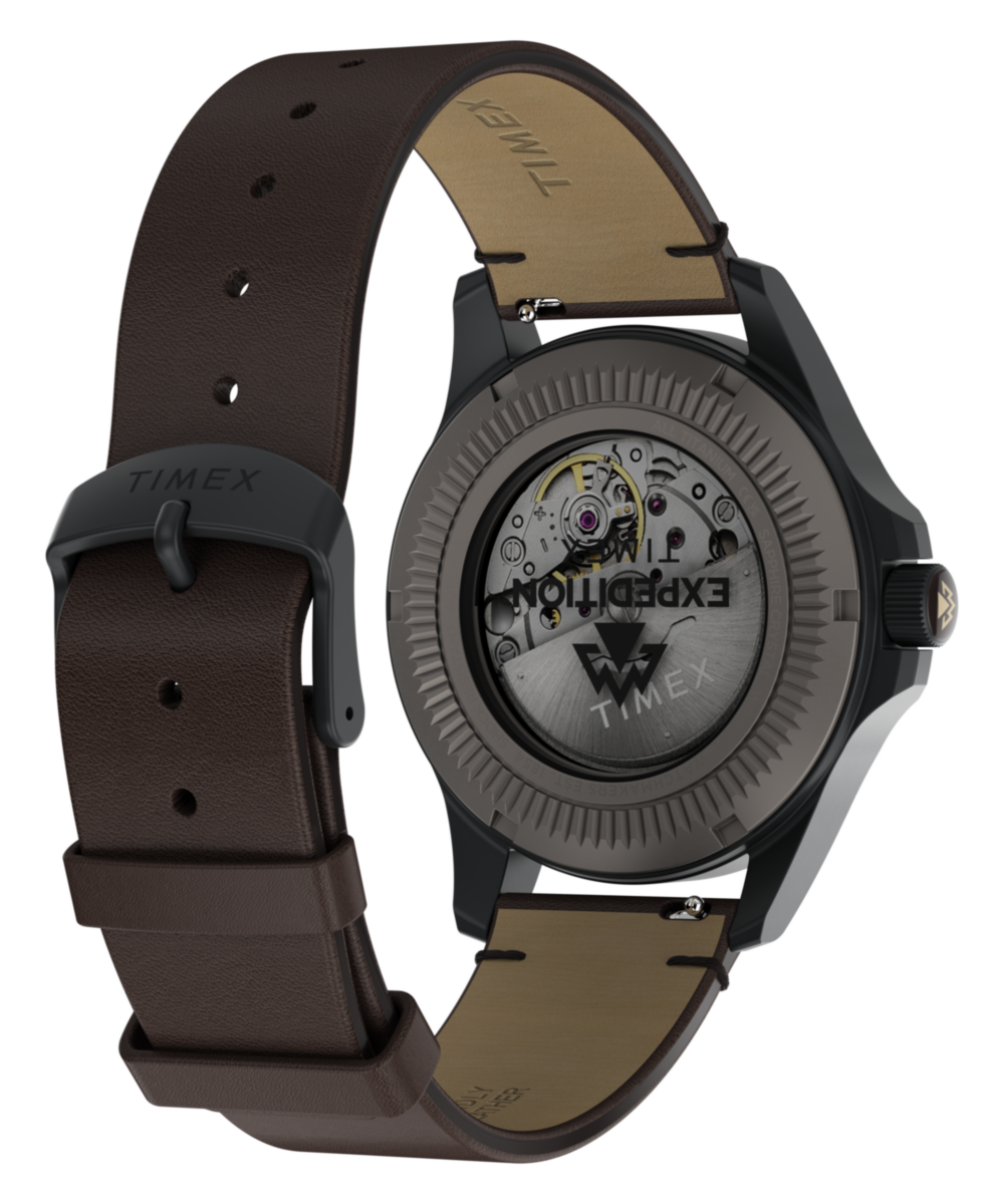 Expedition® Field Post Titanium Automatic 41mm Leather Strap Watch - Image 6