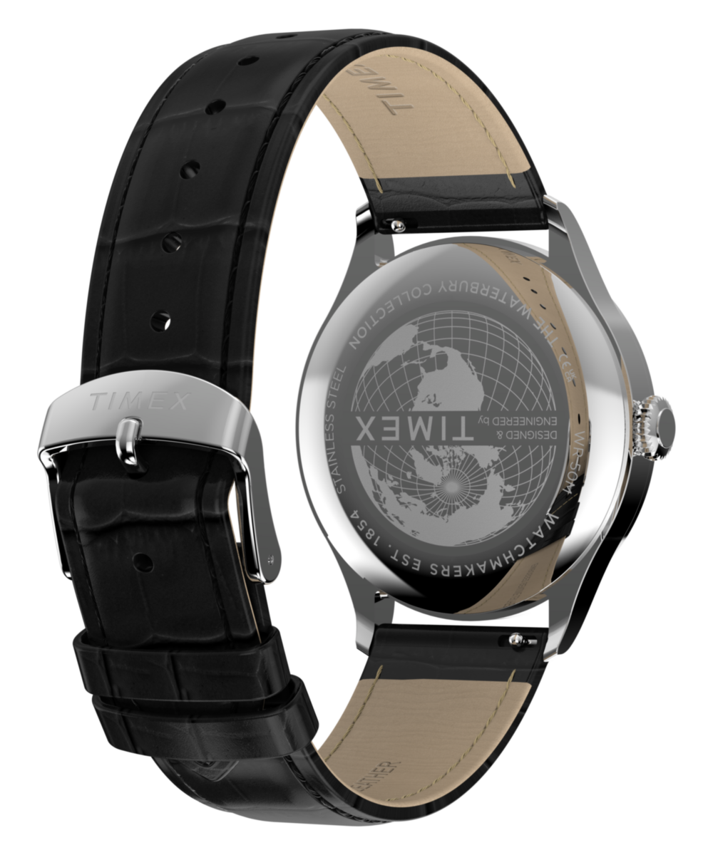 Waterbury Classic Sub-Second 39mm Leather Strap Watch - Image 6