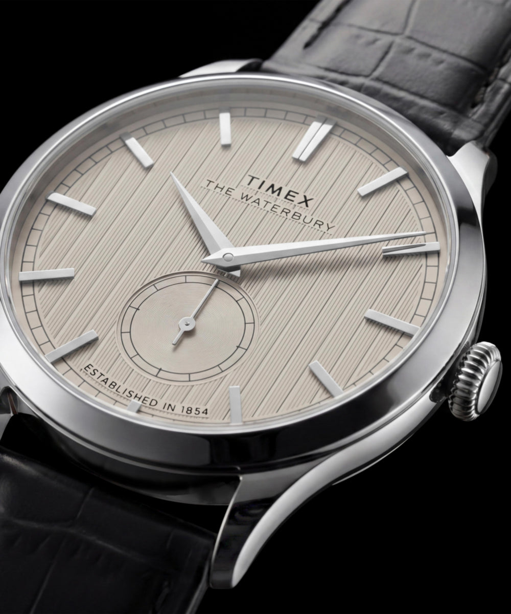 Waterbury Classic Sub-Second 39mm Leather Strap Watch - Image 8