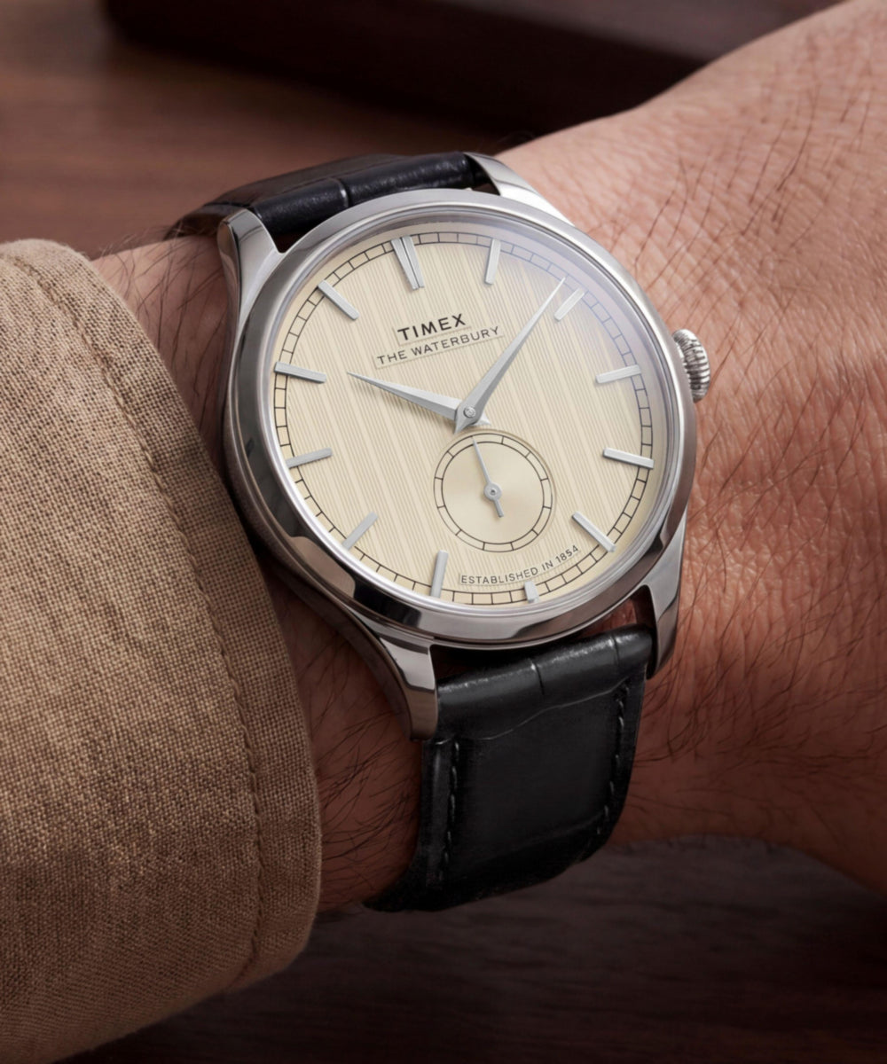 Waterbury Classic Sub-Second 39mm Leather Strap Watch - Image 2