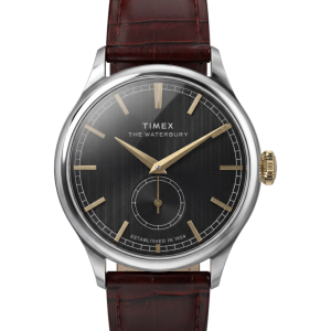 Waterbury Classic Sub-Second 39mm Leather Strap Watch