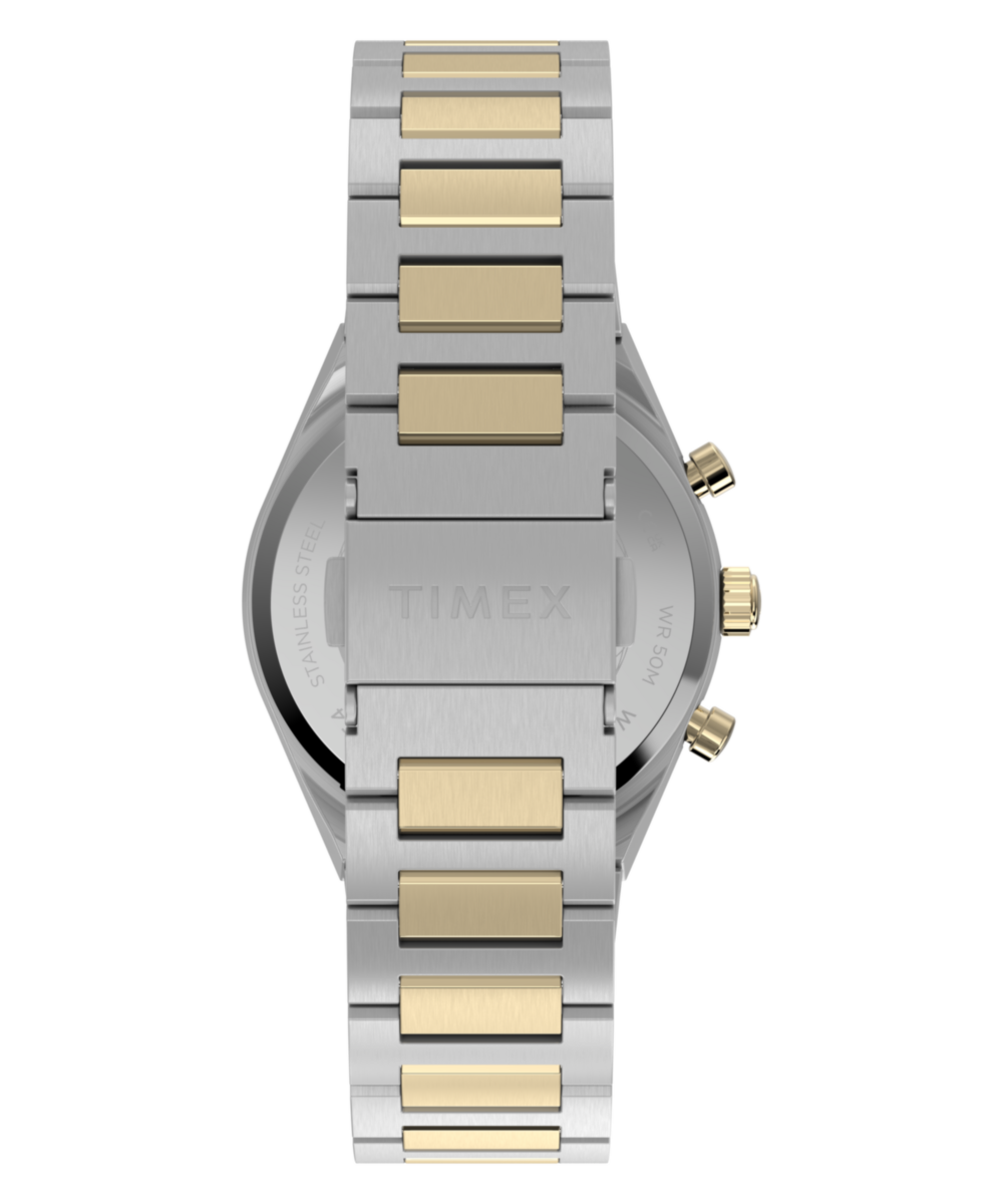 Q Timex Continental Chronograph 36mm Stainless Steel Bracelet Watch - Image 4
