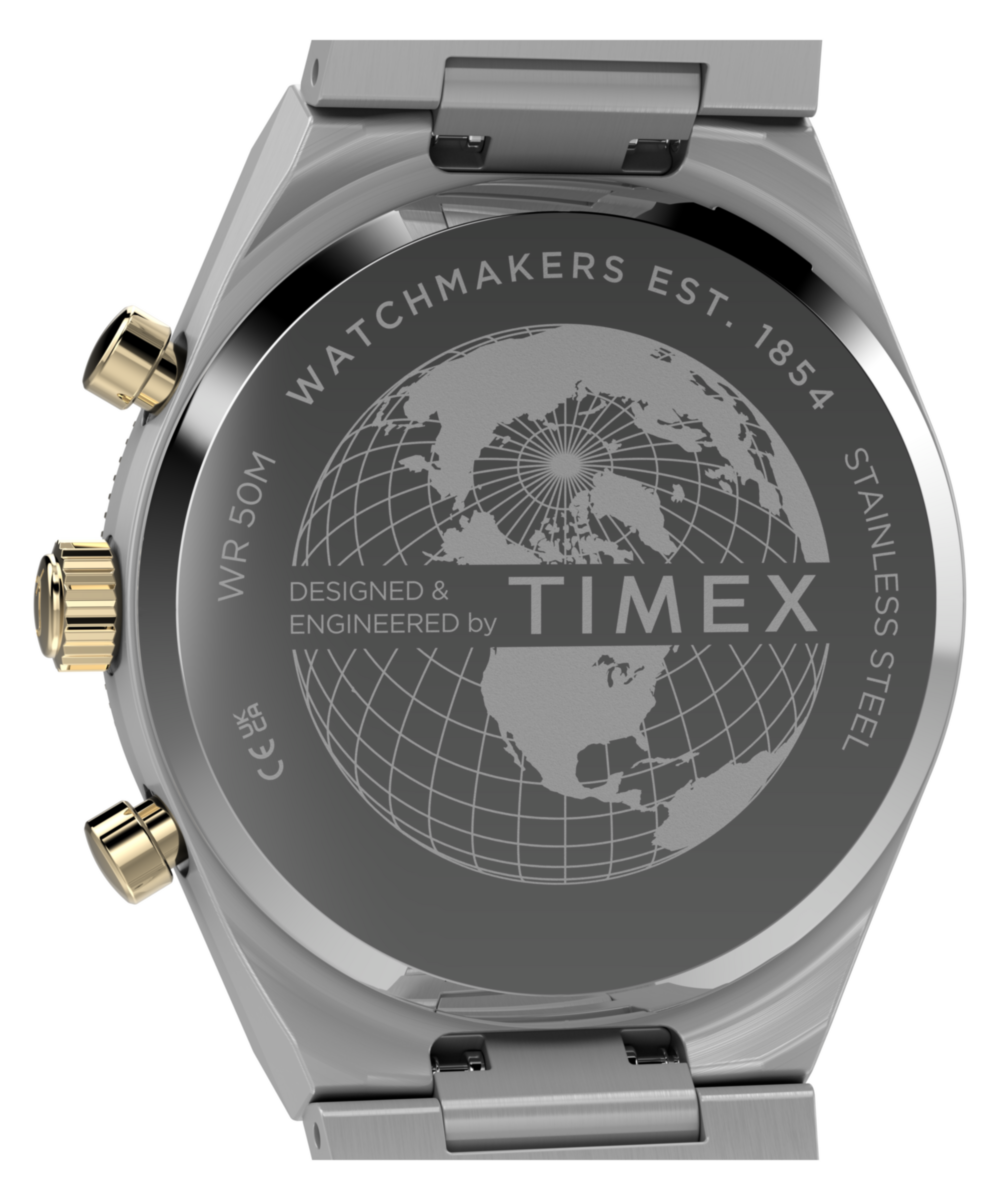 Q Timex Continental Chronograph 36mm Stainless Steel Bracelet Watch - Image 5