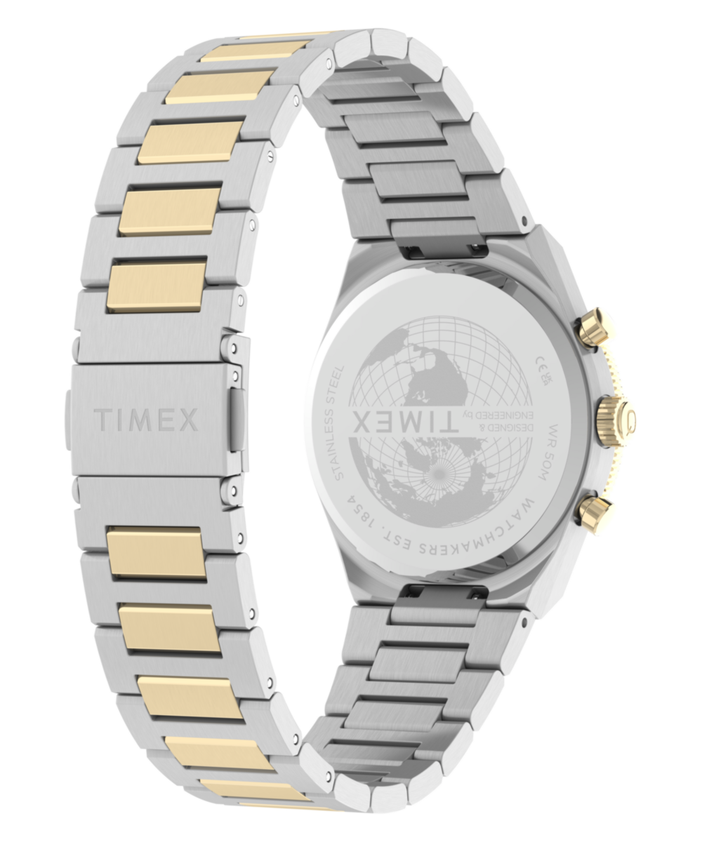 Q Timex Continental Chronograph 36mm Stainless Steel Bracelet Watch - Image 6