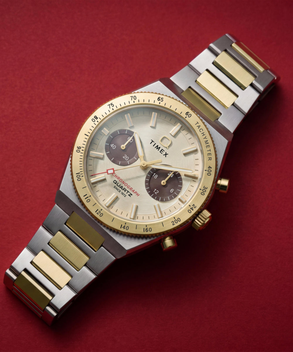 Q Timex Continental Chronograph 36mm Stainless Steel Bracelet Watch - Image 7