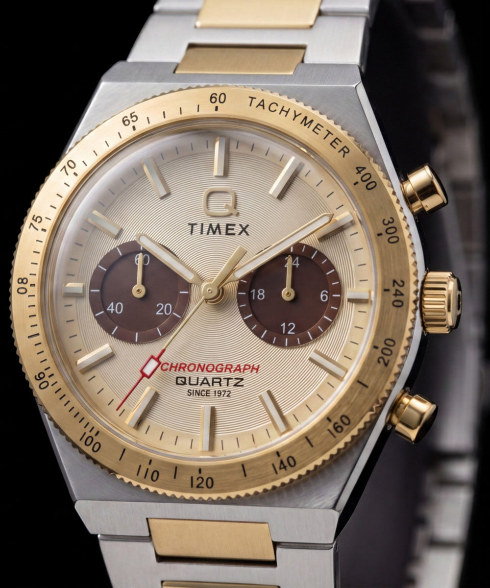 Q Timex Continental Chronograph 36mm Stainless Steel Bracelet Watch - Image 8