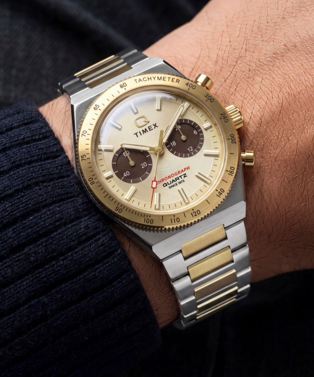 Q Timex Continental Chronograph 36mm Stainless Steel Bracelet Watch - Image 2