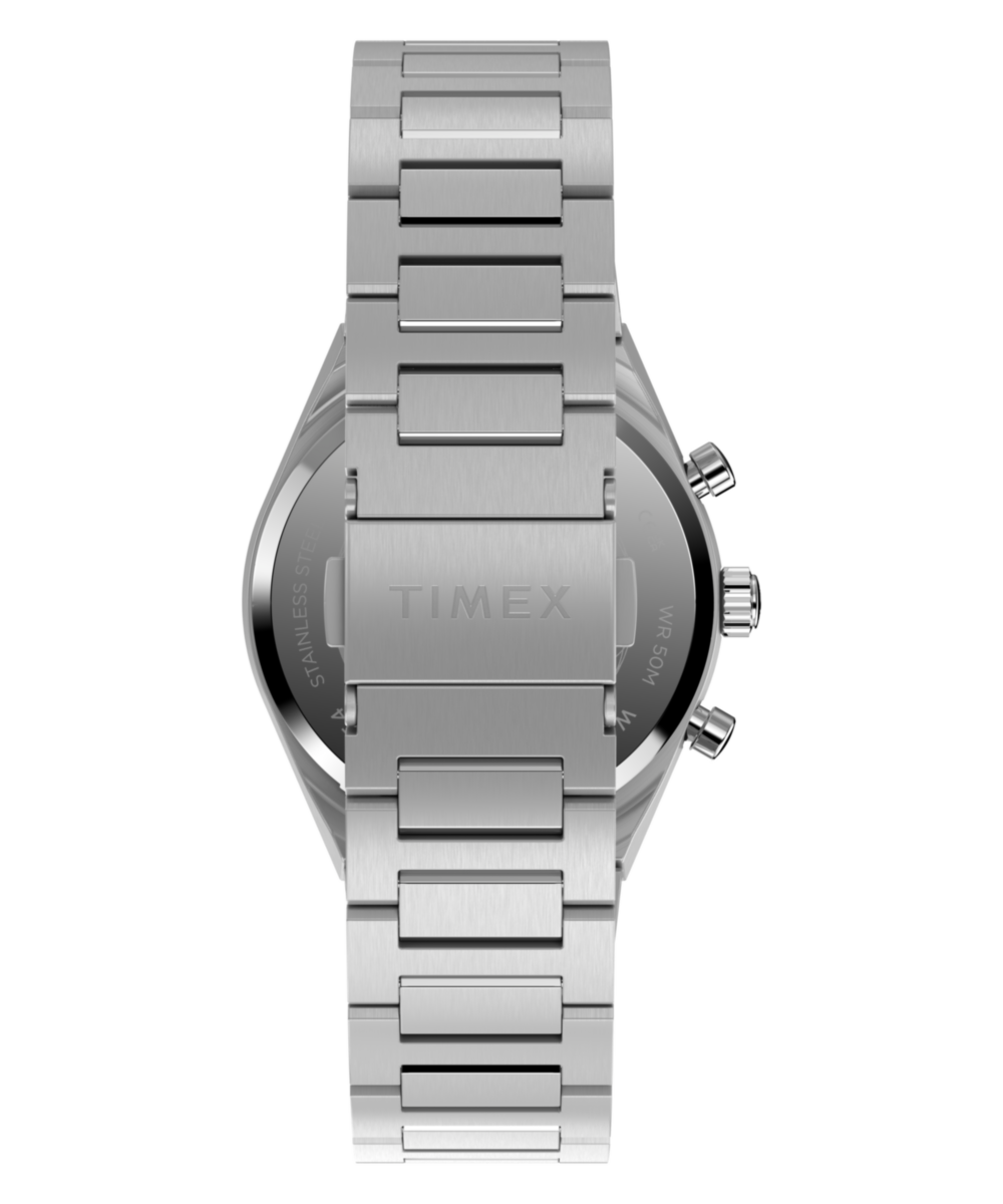 Q Timex Continental Chronograph 36mm Stainless Steel Bracelet Watch - Image 4