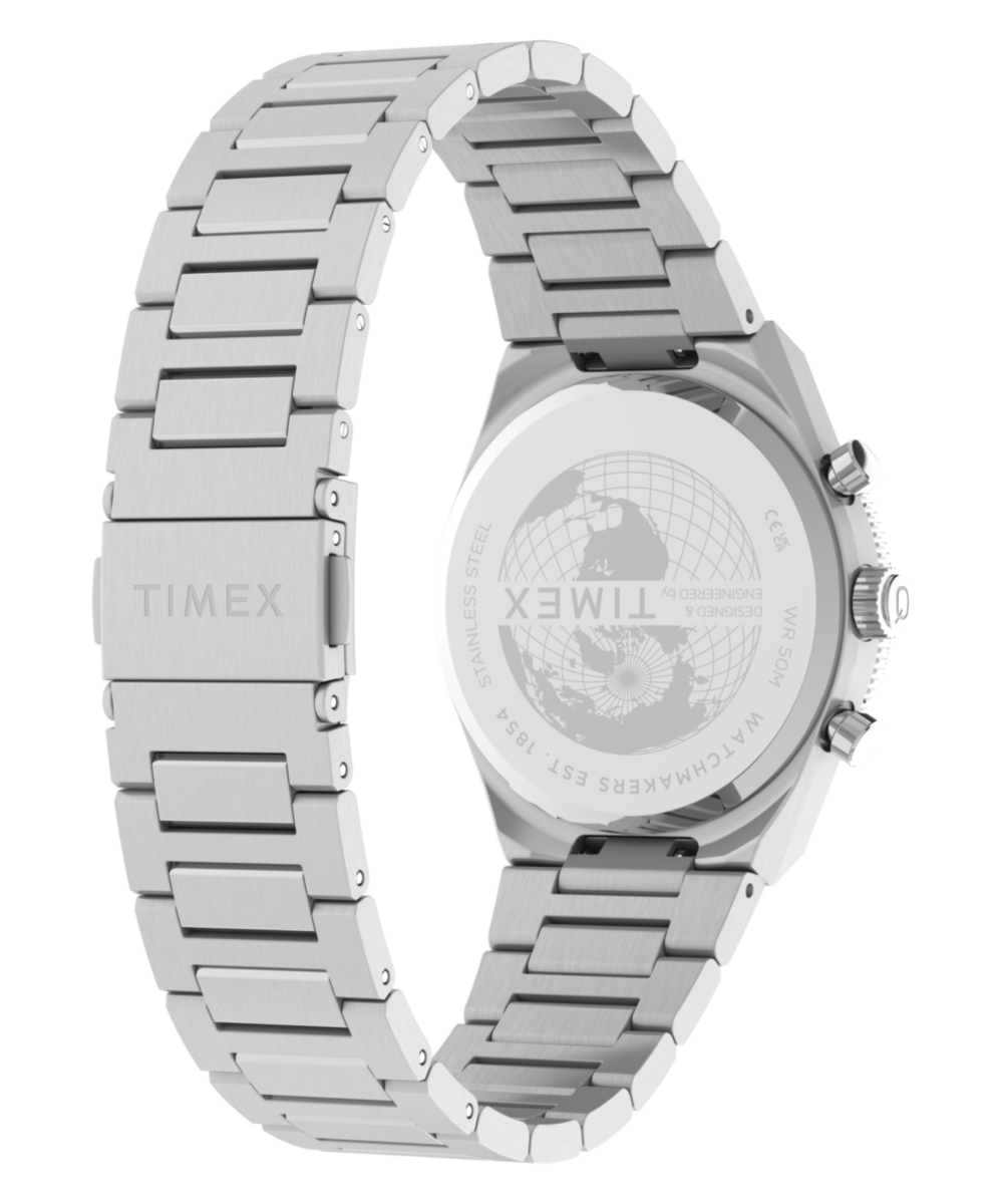 Q Timex Continental Chronograph 36mm Stainless Steel Bracelet Watch - Image 6