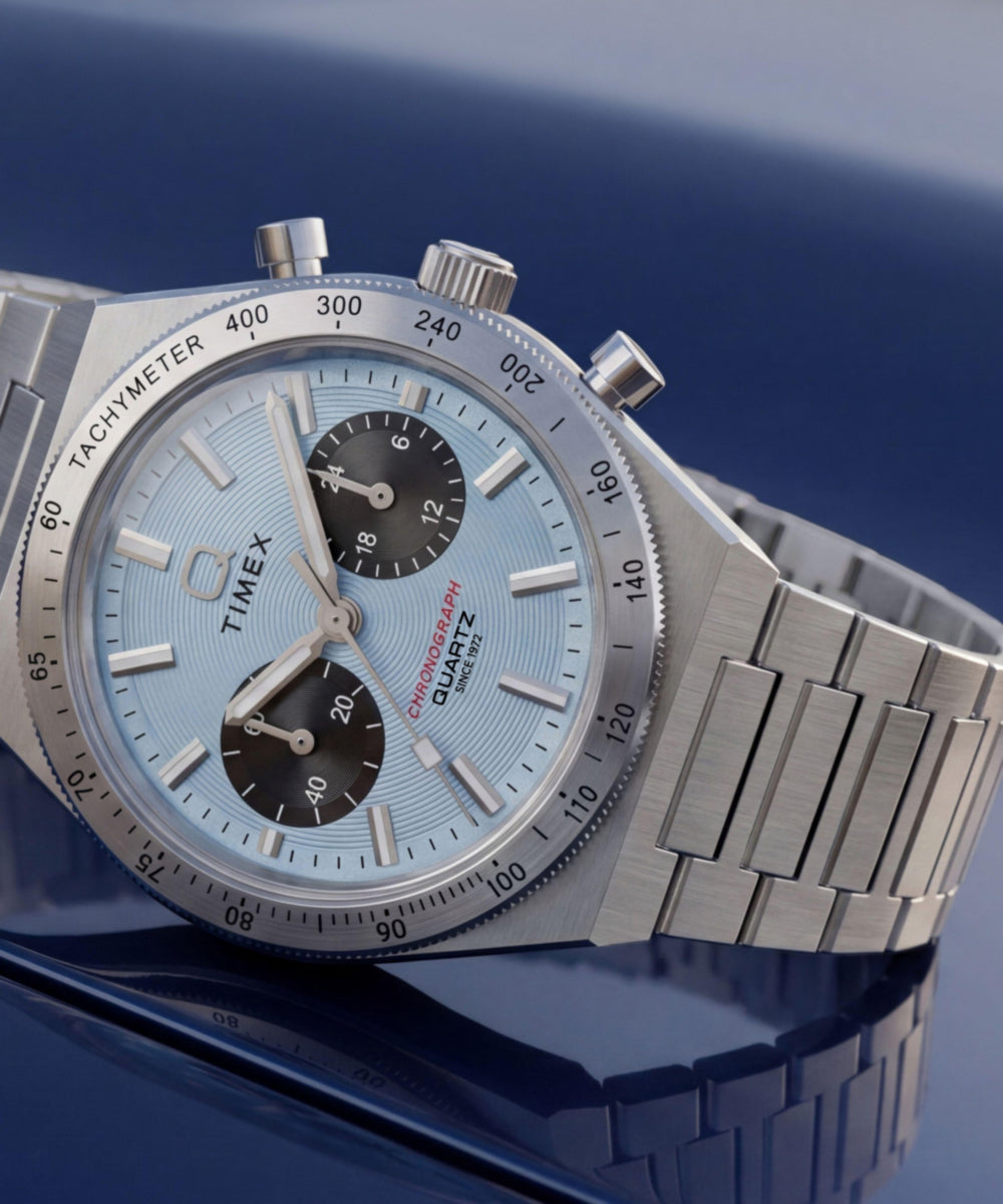 Q Timex Continental Chronograph 36mm Stainless Steel Bracelet Watch - Image 7