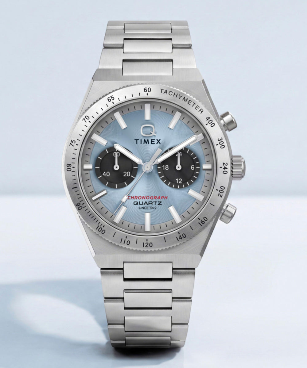 Q Timex Continental Chronograph 36mm Stainless Steel Bracelet Watch - Image 8