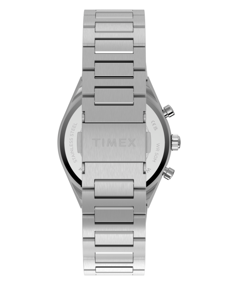 Q Timex Continental Chronograph 36mm Stainless Steel Bracelet Watch - Image 4