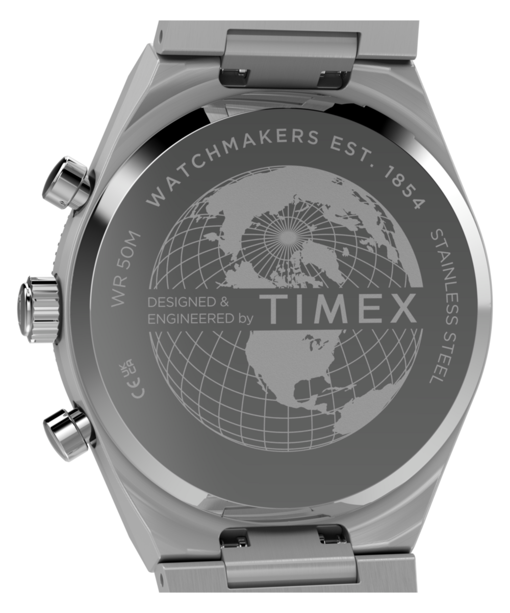 Q Timex Continental Chronograph 36mm Stainless Steel Bracelet Watch - Image 5