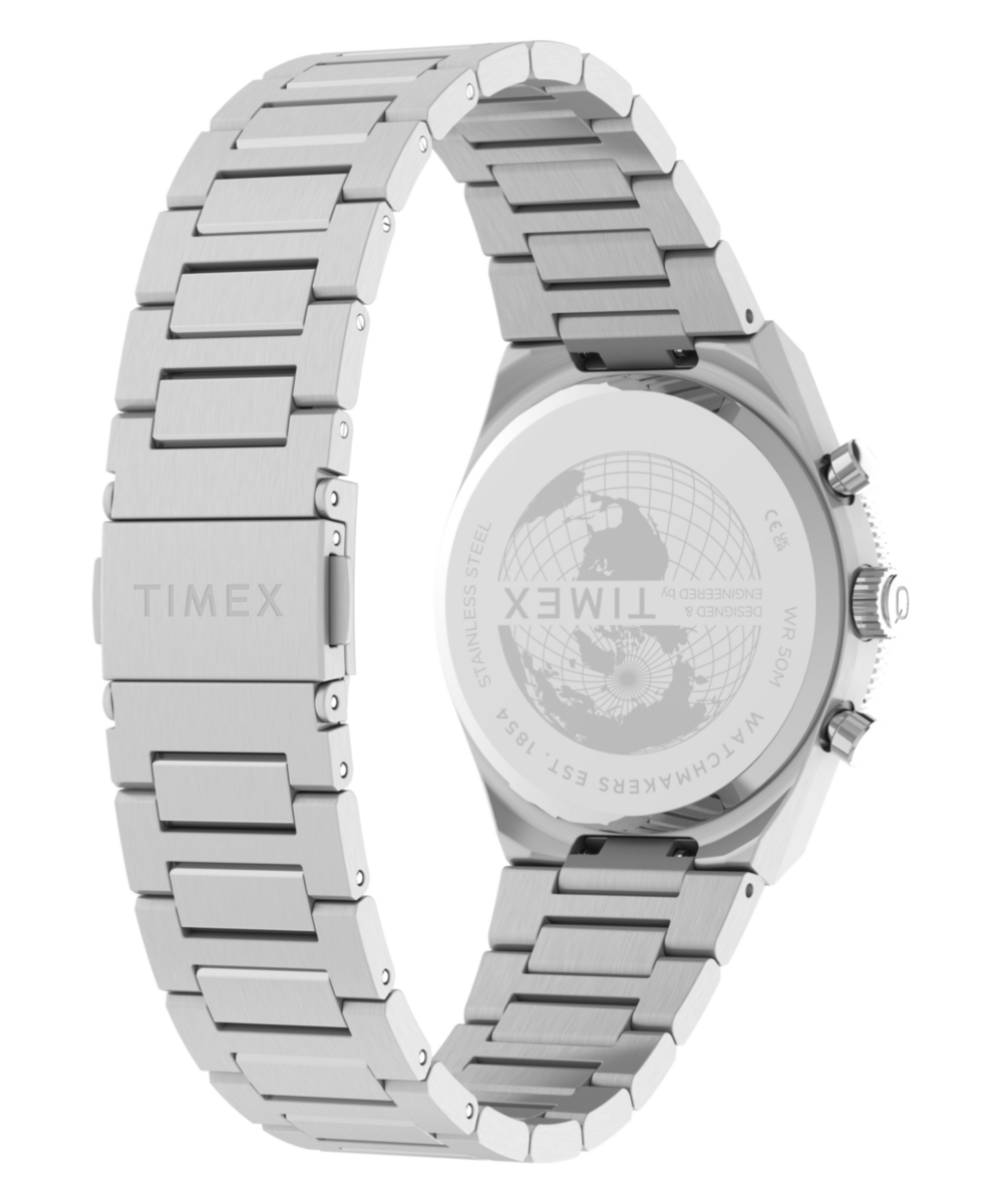 Q Timex Continental Chronograph 36mm Stainless Steel Bracelet Watch - Image 6