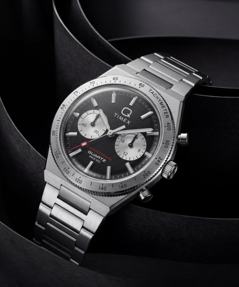 Q Timex Continental Chronograph 36mm Stainless Steel Bracelet Watch - Image 7