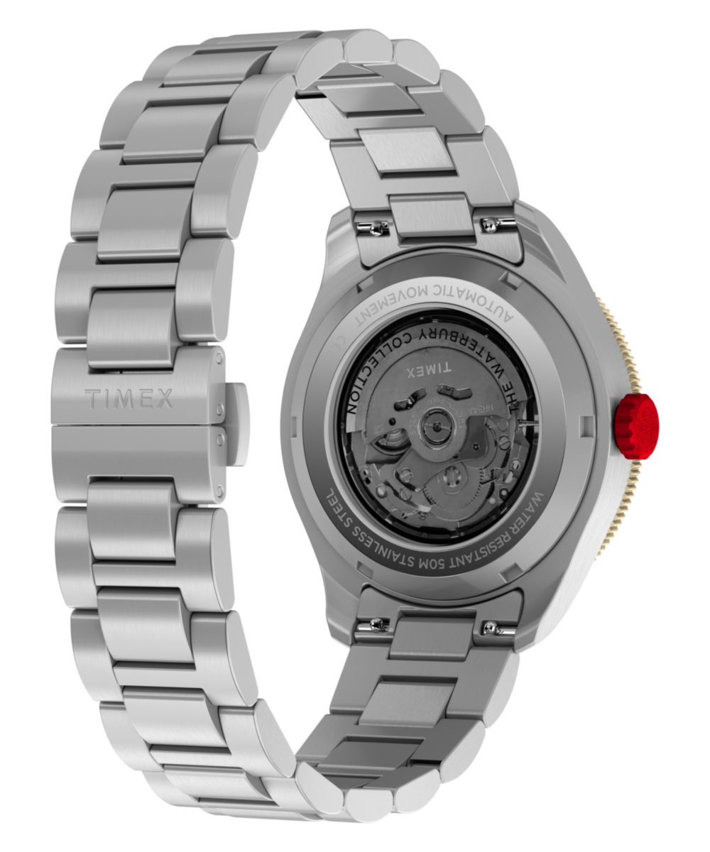 Waterbury Heritage Automatic GMT 41.5mm Stainless Steel Bracelet Watch - Image 6