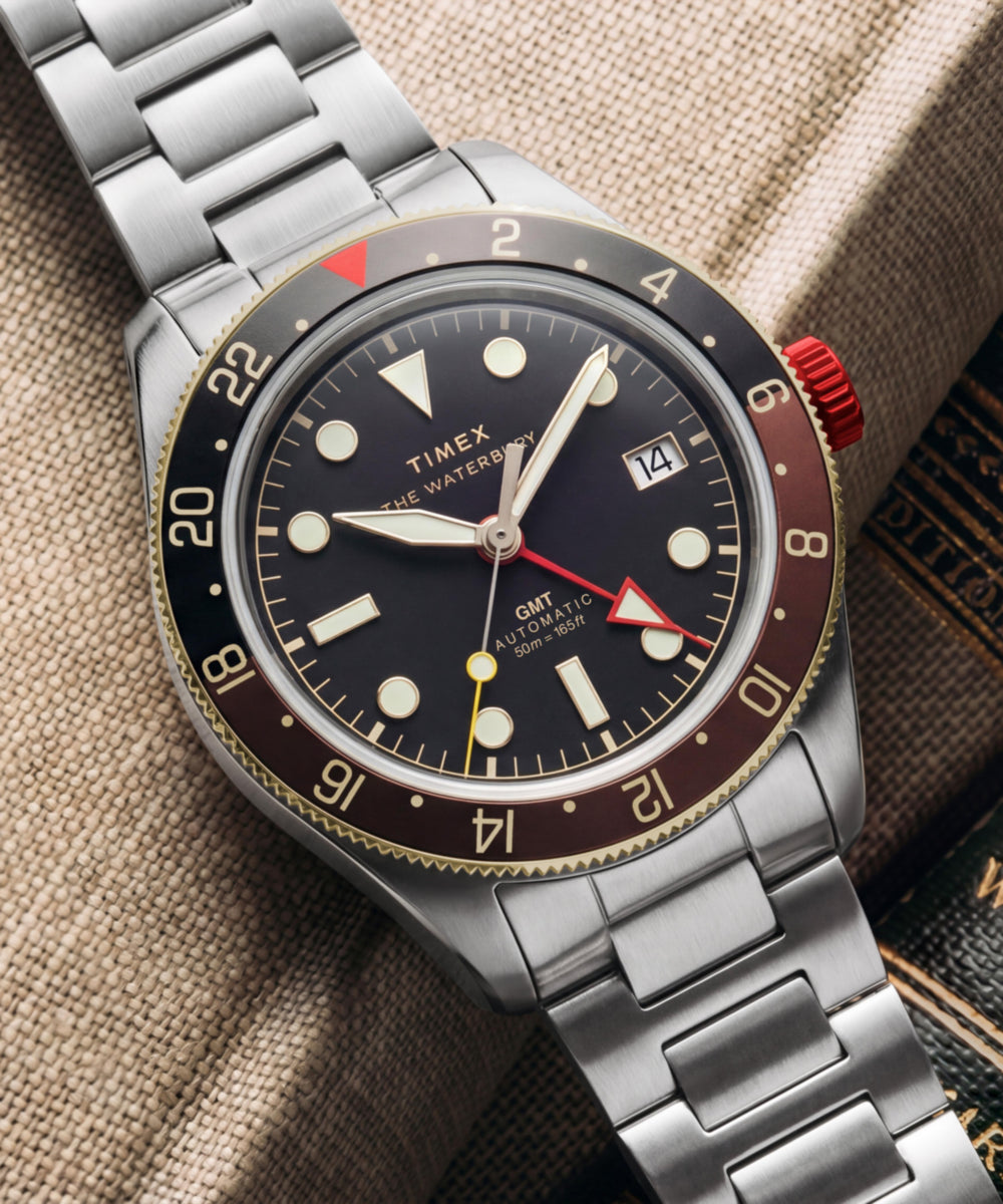 Waterbury Heritage Automatic GMT 41.5mm Stainless Steel Bracelet Watch - Image 7