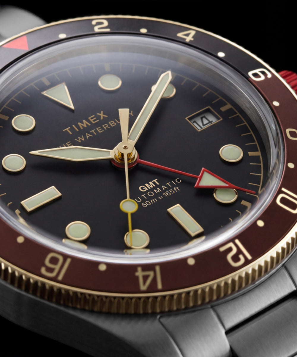Waterbury Heritage Automatic GMT 41.5mm Stainless Steel Bracelet Watch - Image 8