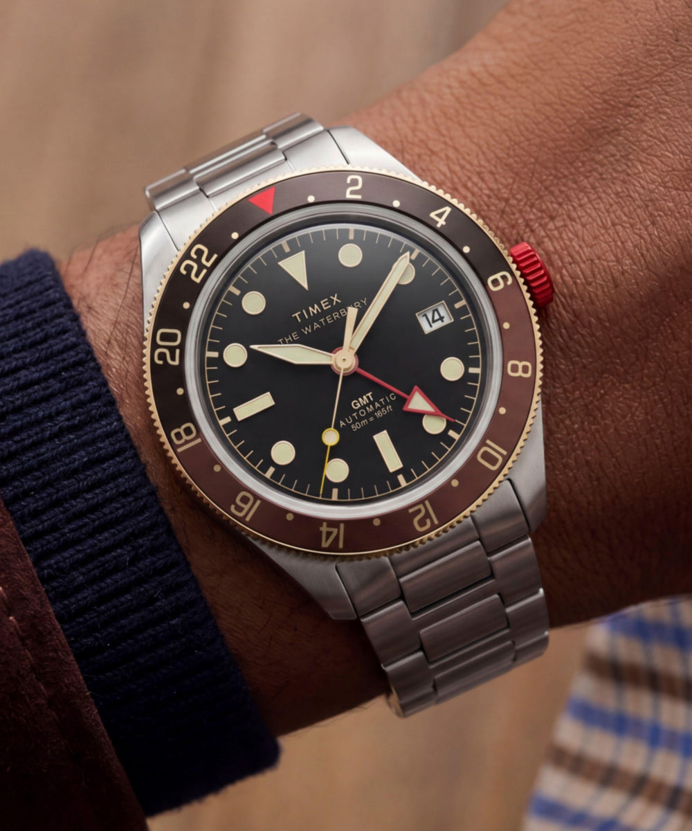 Waterbury Heritage Automatic GMT 41.5mm Stainless Steel Bracelet Watch - Image 2