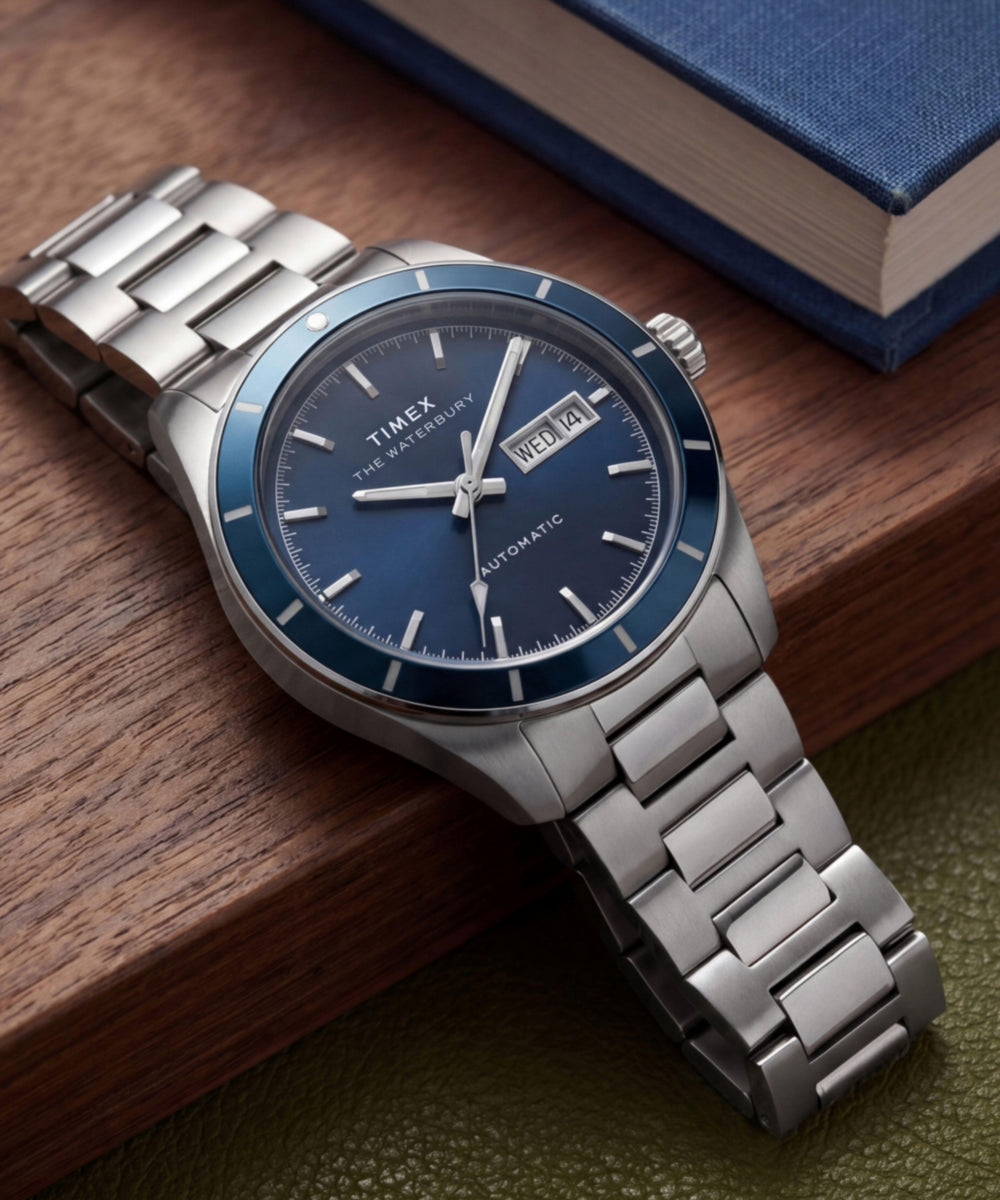 Waterbury Heritage Automatic 39mm Stainless Steel Bracelet Watch - Image 7