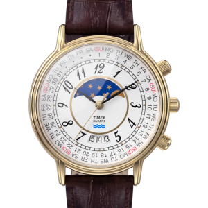 Timex 1990 Moon Phase Reissue 37mm Leather Strap Watch