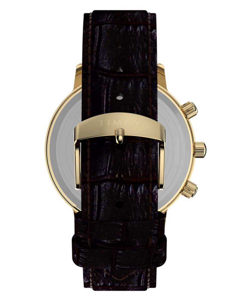 Timex 1990 Moon Phase Reissue 37mm Leather Strap Watch - Image 4